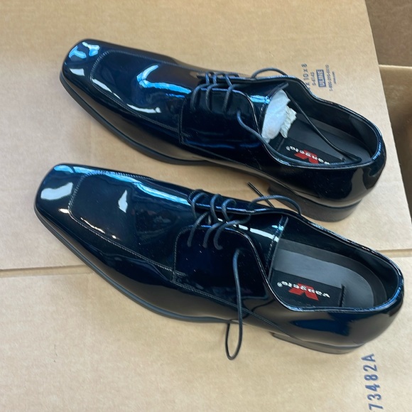 Black Patent Square Toe Tuxedo Shoes Size 17 Medium New main image 3